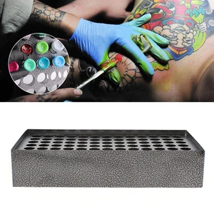 Eisen Tattoo Tintenständer 78 Löcher Display Aufbewahrungsbox Nagellack Pigment Halterung - Bild 1 von 18