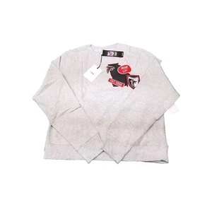 WEAR NFL Atlanta Falcons Felpa Donna Grigia Maniche Lunghe - L - Foto 1 di 2