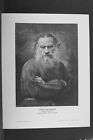 Comte Léon Tolstoï - Impression par Galerie Internationale de Portraits - Vintage L1134E