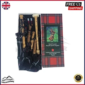 HW Mackenzie Tartan Junior Bagpipes – Playable Child Bagpipe Toy - Picture 1 of 3