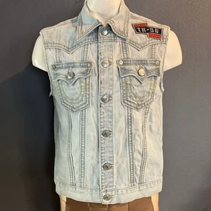 True Religion Denim JIMMY QT seat 34 Vest Men's Large Men's Medium ? - Picture 1 of 7