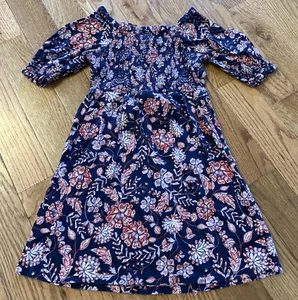 Old Navy Girls Size 8. Off Shoulder Floral Dress Cotton/stretch - Picture 1 of 6