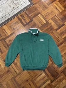 Vintage 90s University Of Miami 1/4 Zip Fleece Pullover Large - Picture 1 of 4