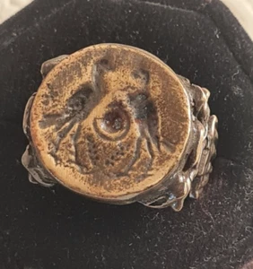 Roman Style Seal Ring Bronze Ancient Vintage Antique Look Spqr Legio eagle - Picture 1 of 6