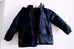 EDDIE PEN PIUMA KIDS HOODED DOWN JACKET NAVY BLUE SIZE 5 LIGHTLY USED - Picture 1 of 2