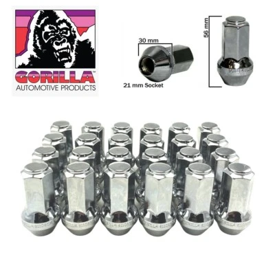 24 GORILLA FORD F150 SVT RAPTOR 14x2 CHROME FACTORY STYLE WHEEL RIM XL LUG NUTS - Image 1 of 4