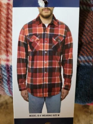 Mens Freedom Foundry  Red Plaid Button Down Jacket Fleece Shirt XL X-Large - Image 1 of 2