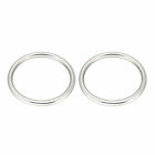 2 Pcs Multi-Purpose Metal O Ring Buckle Welded 72 x 60 x 6mm for Hardware Bags