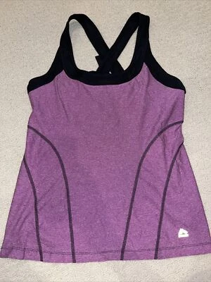 RBX Tank Top Womens Large Purple And Black Racerback Sleeveless Stretch L - Image 1 of 2