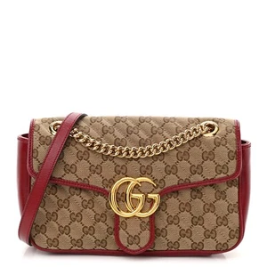 100% AUTHENTIC NEW GUCCI MARMONT 2 SUPREME BEIGE SMALL SHOULDER BAG/HANDBAG - Picture 1 of 11