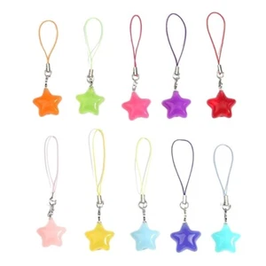 10Pcs Colorful Star Pendant Hanging Rope Phone Chain Strap Keychain Accessory - Zdjęcie 1 z 8