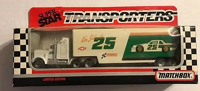 1991 #25 KEN SCHRADER  HENDRICK   MATCHBOX SUPER STAR TRANSPORTER 226            - Image 1 of 3