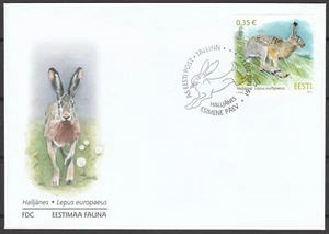 Estonia 2011 Fauna, Animals, Rabbit FDC - Picture 1 of 1