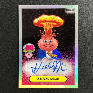 2025 Topps Garbage Pail Kids Homage to Garbahj Auto Niclas Mortensen Adam Bomb - Picture 1 of 3