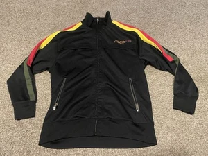 Giacca riscaldante hip hop vintage anni 90 Mecca Medium nero rosso giallo - Foto 1 di 7