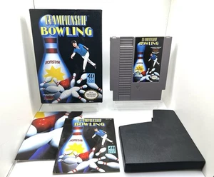 Championship Bowling ( Nintendo NES ) Authentic Tested Complete CIB w/ Poster - Picture 1 of 20