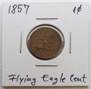 1857 1c Flying Eagle Penny - 1 cent - Picture 1 of 2