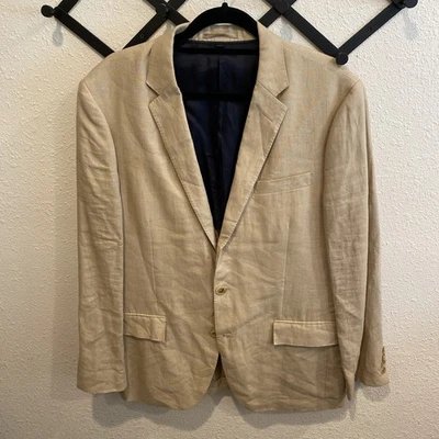 J.Crew Linen Ludlow Blazer Tan Size 40R Men’s New With Defects IRISH LINEN - Image 1 of 4