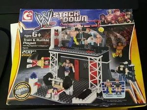 C3 Construction WWE StackDown Train & Rumble Playset Rey Mysterio & Sheamus - Picture 1 of 4