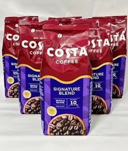 Costa Coffee Signature Blend Dark Roast Whole Beans Coffee 6kg (6x1kg) BULK BUY - Picture 1 of 5