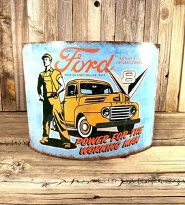 Ford Trucks F Series 13" Rolled Form Metal Aluminum 3D Sign Garage Bar Truck New - Picture 1 of 5