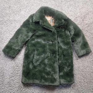Abrigo Burberry para mujer 12 verde imitación piel chaqueta forro a cuadros Nova cálido - Imagen 1 de 12
