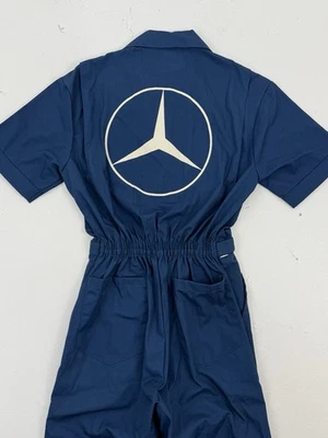VTG Toppmaster Coveralls Mercedes Benz Logo Mechanic Racing Mens Small Navy Blue - Image 1 of 4