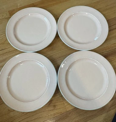 NEW Pottery Barn “Cabana” Melamine Salad Plates - PEACH Color - Lot of 4 - Image 1 of 4