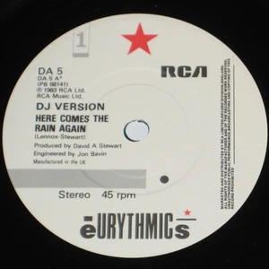 EURYTHMICS Here Comes The Rain Again 7" UK DJ Version Promo 45 RCA 1983 83 - Picture 1 of 3