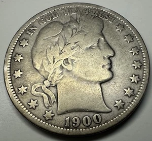 1900 P BARBER HALF DOLLAR T11 - Picture 1 of 2