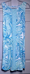 Lilly Pulitzer Windward seas Dress size large sleeveless resort beach wear blue - Picture 1 of 11