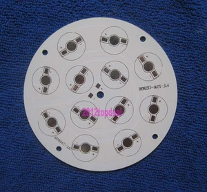 Placa de circuito PCB de aluminio circular de 110 mm para 12PCS x 1W, 3W, 5w LED en serie - Imagen 1 de 1