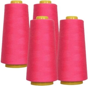 4 PACK of 6000 Yard each Spools Sewing Thread All Purpose 100% Polyester - Picture 1 of 33