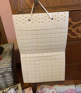 2-Hanging Earring Organizer & Display Each hold up to 300 pairs Beige Felt - Picture 1 of 13