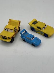 Disney Pixar CARS Mini Vinyl plastic Lot of 3 Rare!