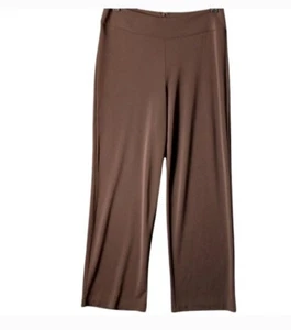 Talbots petite small wide leg chocolate brown pants excellent condition - Picture 1 of 8
