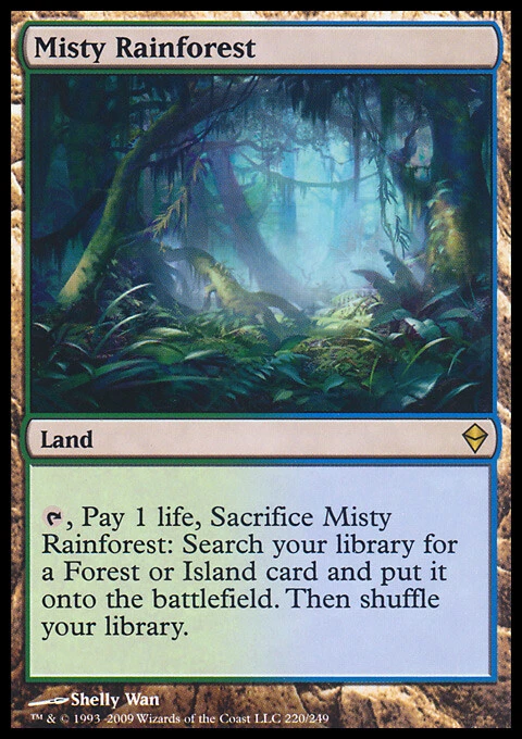 Magic the Gathering MTG Misty Rainforest (220) Zendikar   LP - Image 1 of 1