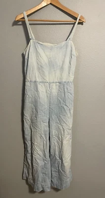 Mameluco para mujer Gap talla 4 lavado ácido cambray pierna ancha relajado Lagenlook boho Foto 1 de 4