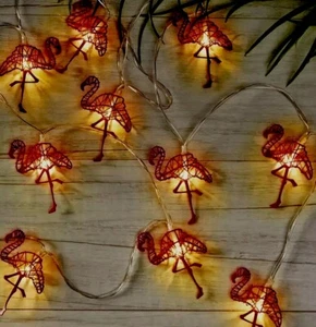 Flamingo Lichterkette ASHLAND 6ft LED Innen/Außen 10 klare Draht rosa Vögel - Bild 1 von 9
