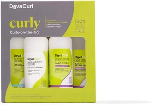 DevaCurl CURLY on-the-Go Travel Size 4 Pc Kit -BRAND NEW - Picture 1 of 2