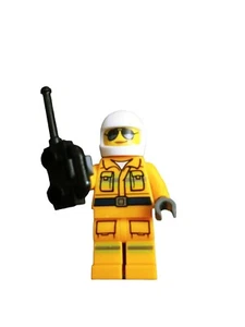 Lego City Lego Helicopter Pilot Mini Figure Good Condition Clean Minor Wear - Picture 1 of 5
