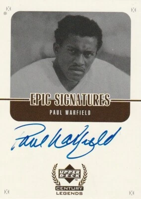 1999 Upper Deck Century Legends Epic Signatures #PW Paul Warfield - Image 1 of 2
