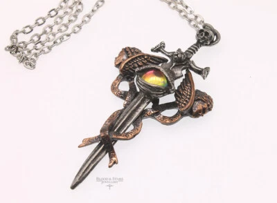 DISCONTINUED Alchemy Gothic Eye of Sabatan Necklace P156 Goth Biker Gift 1991 - Image 1 of 4