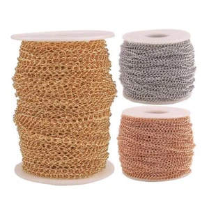 2m/lot Stainless Steel Extension Chains 2.5/3/4mm Adjustment Tail Chain Extender - Picture 1 of 17