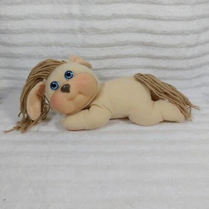 Peluche Cabbage Patch Kids Crimp N Curl Dog 1992 cachorro vintage CPK Hasbro beige - Imagen 1 de 5