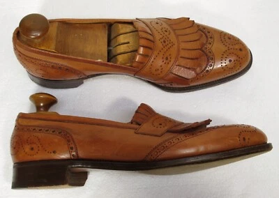 Mocassim Edward Green Paul Stuart Kiltie sapatos 9,5B EUA 184 último marrom castanho - Imagem 1 de 4