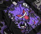 Gengar Ghastly T-Shirt, Ghost Type element Silhouette, Video Game T-Shirt, Japan