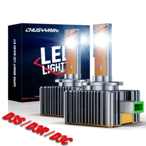 D3S D3R LED headlight Bulbs Kit 180W 6000K White HID Conversion Lamp Light Pair - Picture 1 of 10