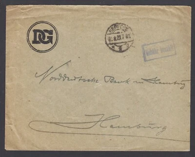 Alemania HERFORD 30.8.23 Cubierta de la era de la inflación, en caja azul "Tarifa pagada" #24 Foto 1 de 2