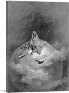 Illustration from Edgar Allan Poe The Raven Canvas Art Print by Gustave Dore - Picture 1 of 14